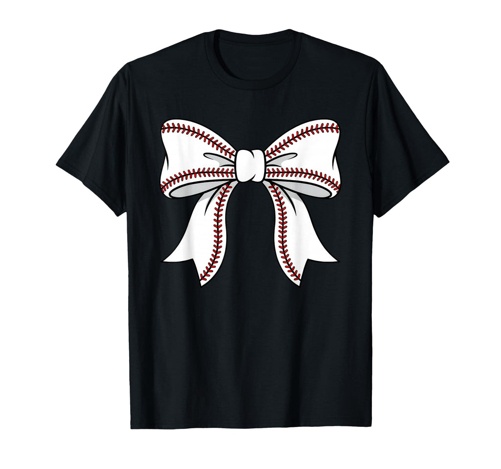 Baseball Bow Mothers Day Baseball T-Shirt - Minimalist Print for Adults - T-Shirt, Sweatshirt, Hoodie