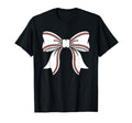 Baseball Bow Mothers Day Baseball T-Shirt - Minimalist Print for Adults - T-Shirt, Sweatshirt, Hoodie