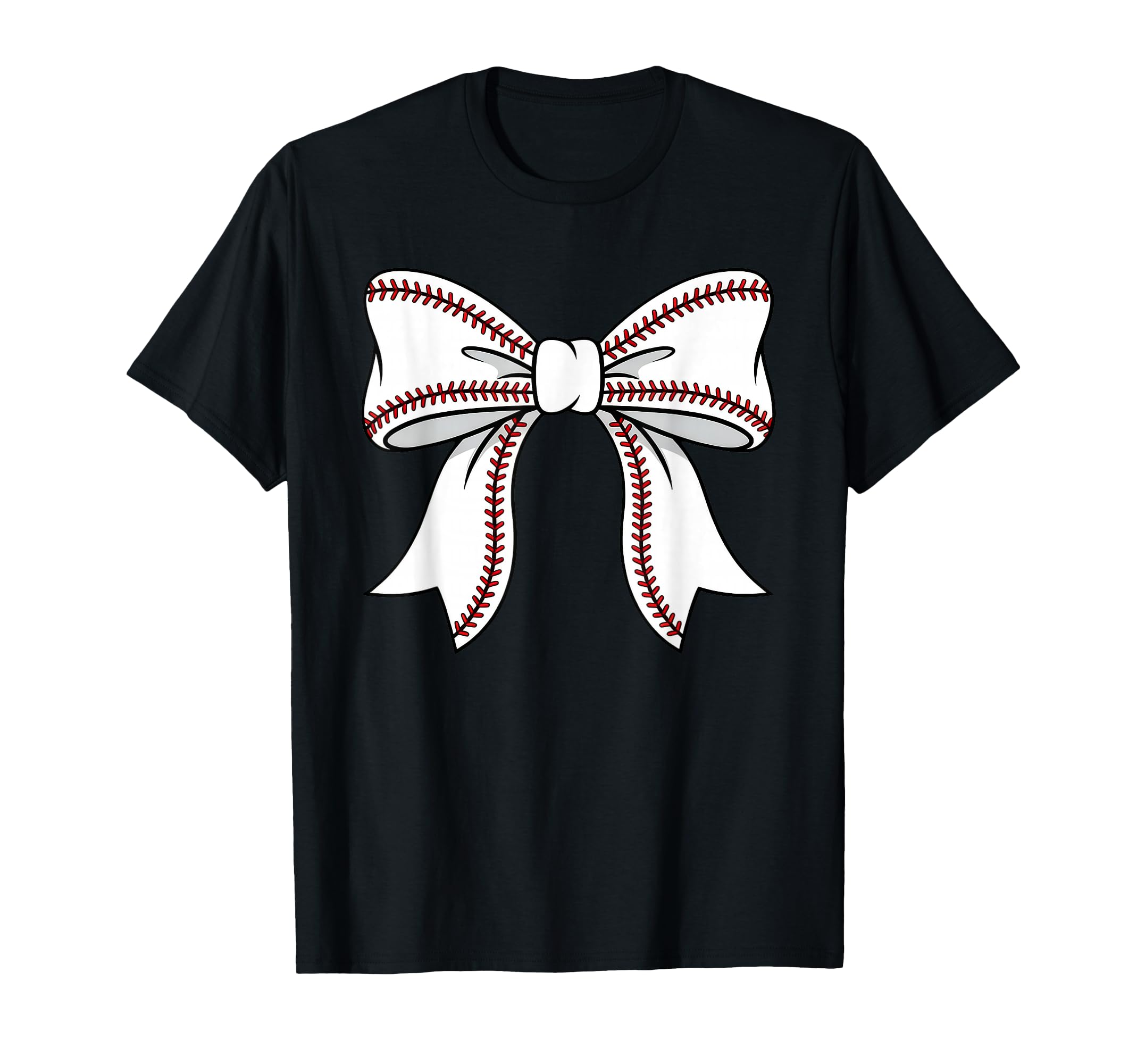 Baseball Bow Mothers Day Baseball T-Shirt - Minimalist Print for Adults - T-Shirt, Sweatshirt, Hoodie