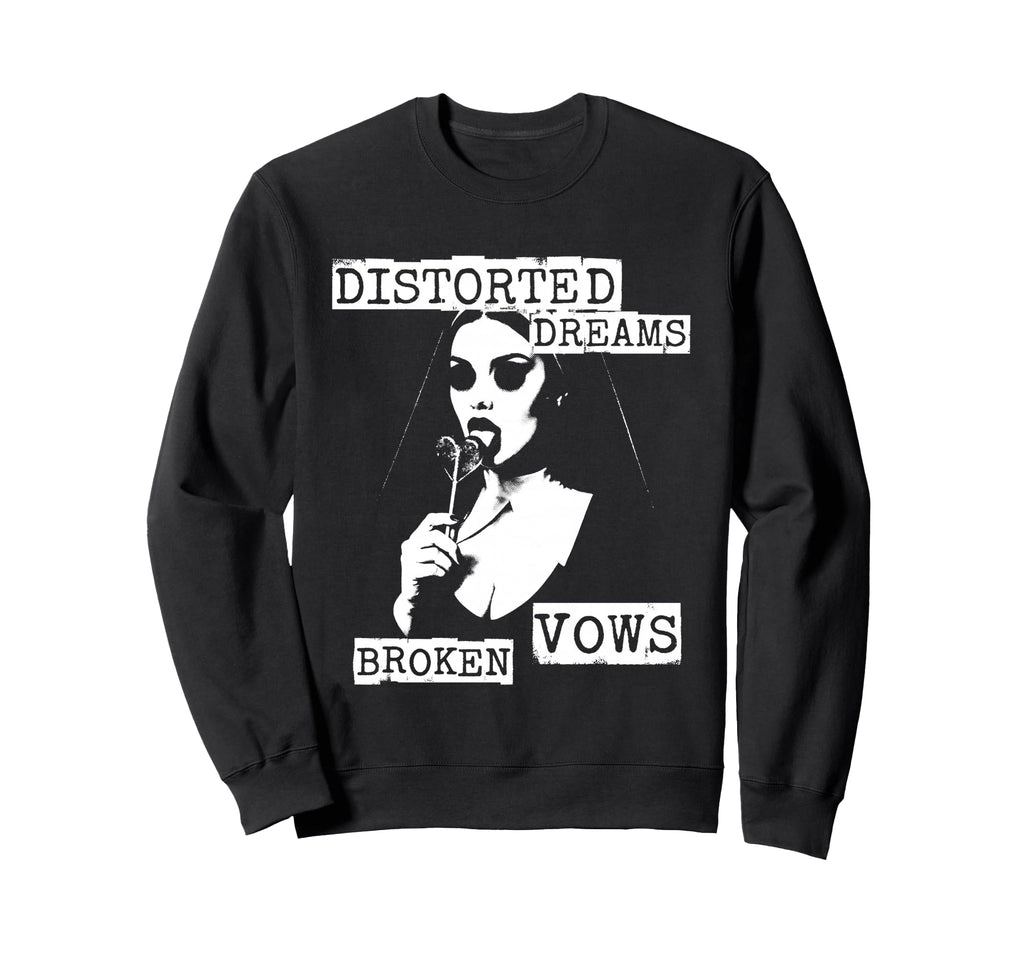 Punk Goth Nun 90S Grunge Sweatshirt - Casual Everyday Wear Unisex - T-Shirt, Sweatshirt, Hoodie