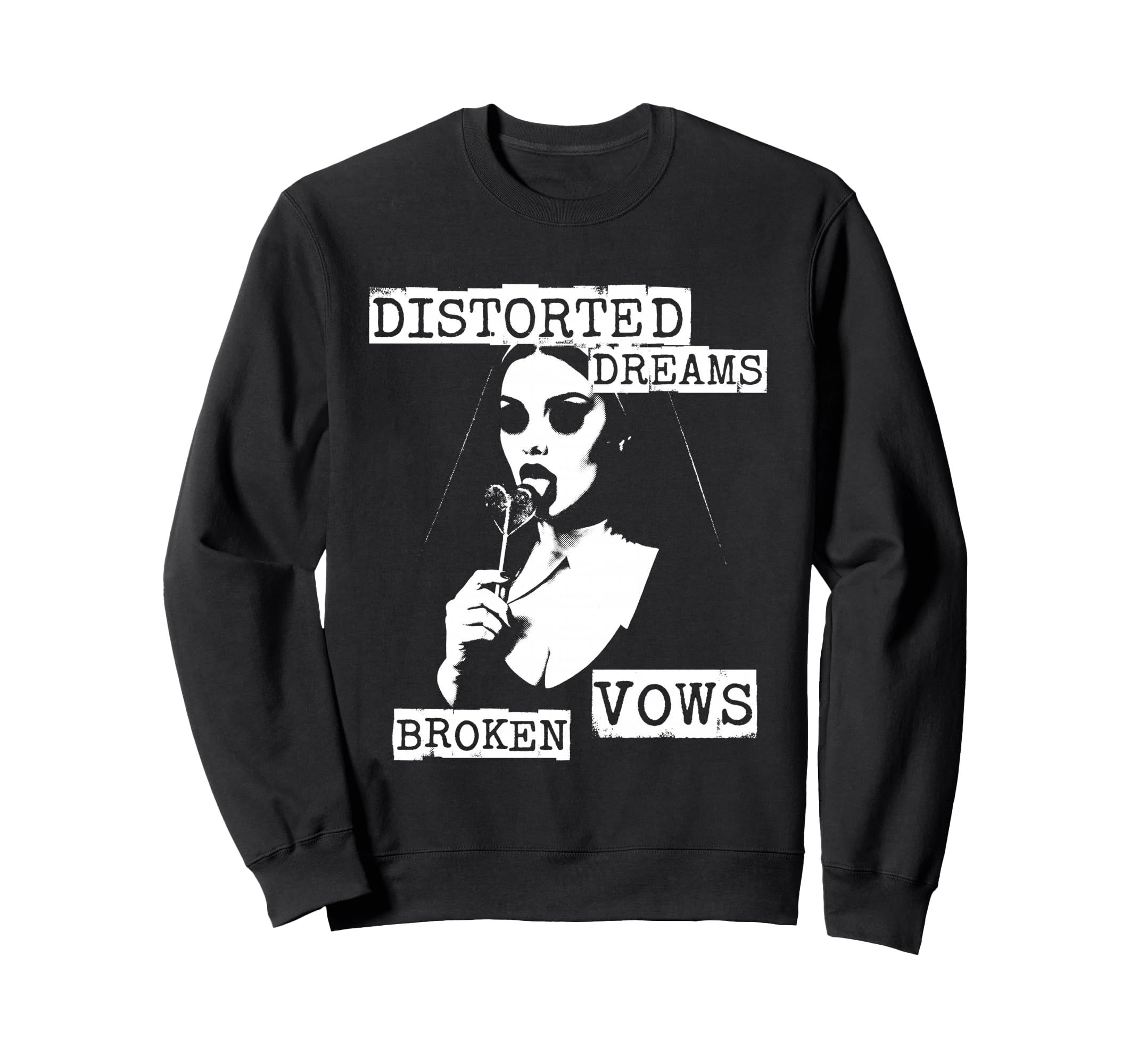 Punk Goth Nun 90S Grunge Sweatshirt - Casual Everyday Wear Unisex - T-Shirt, Sweatshirt, Hoodie