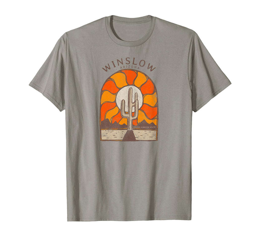 Sunset Desert Landscape Winslow T-Shirt - Streetwear Style for Adults - T-Shirt, Sweatshirt, Hoodie