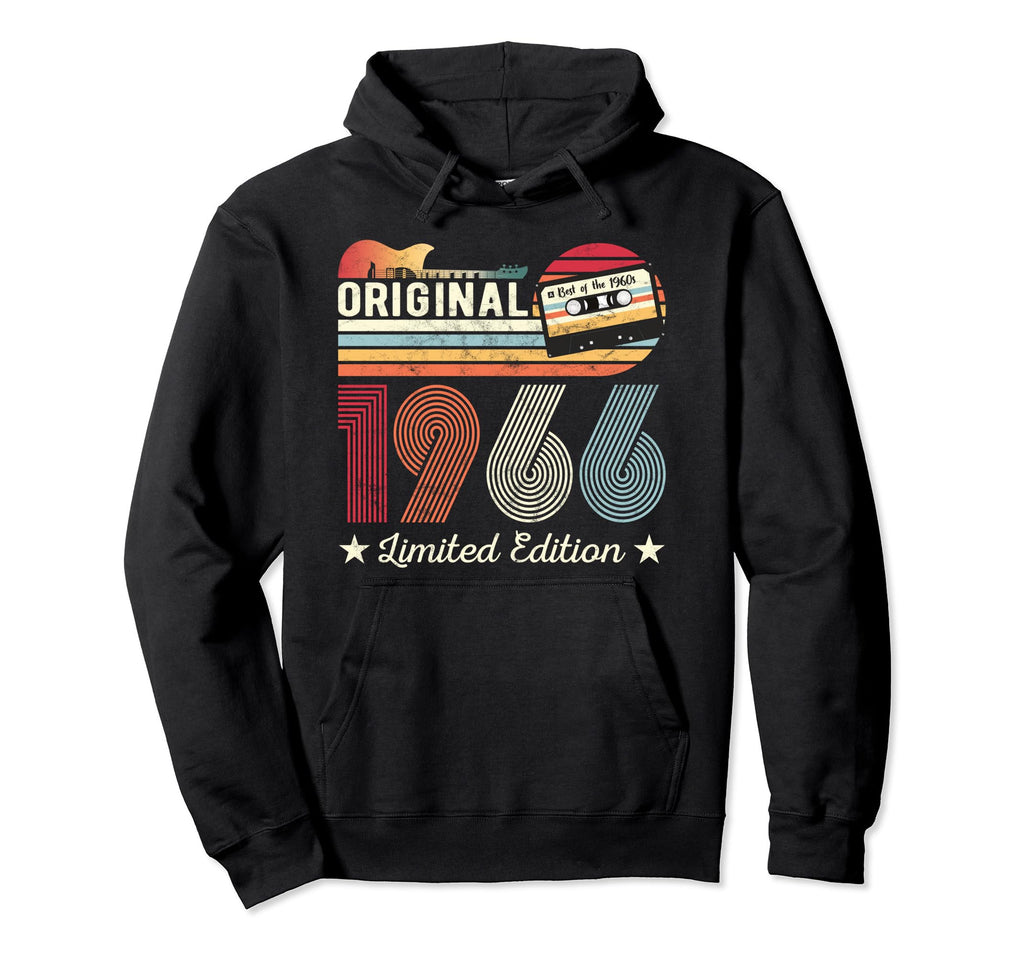 Original 1966 Birthday Guitar Hoodie - Fun Novelty Design for Adults - T-Shirt, Sweatshirt, Hoodie