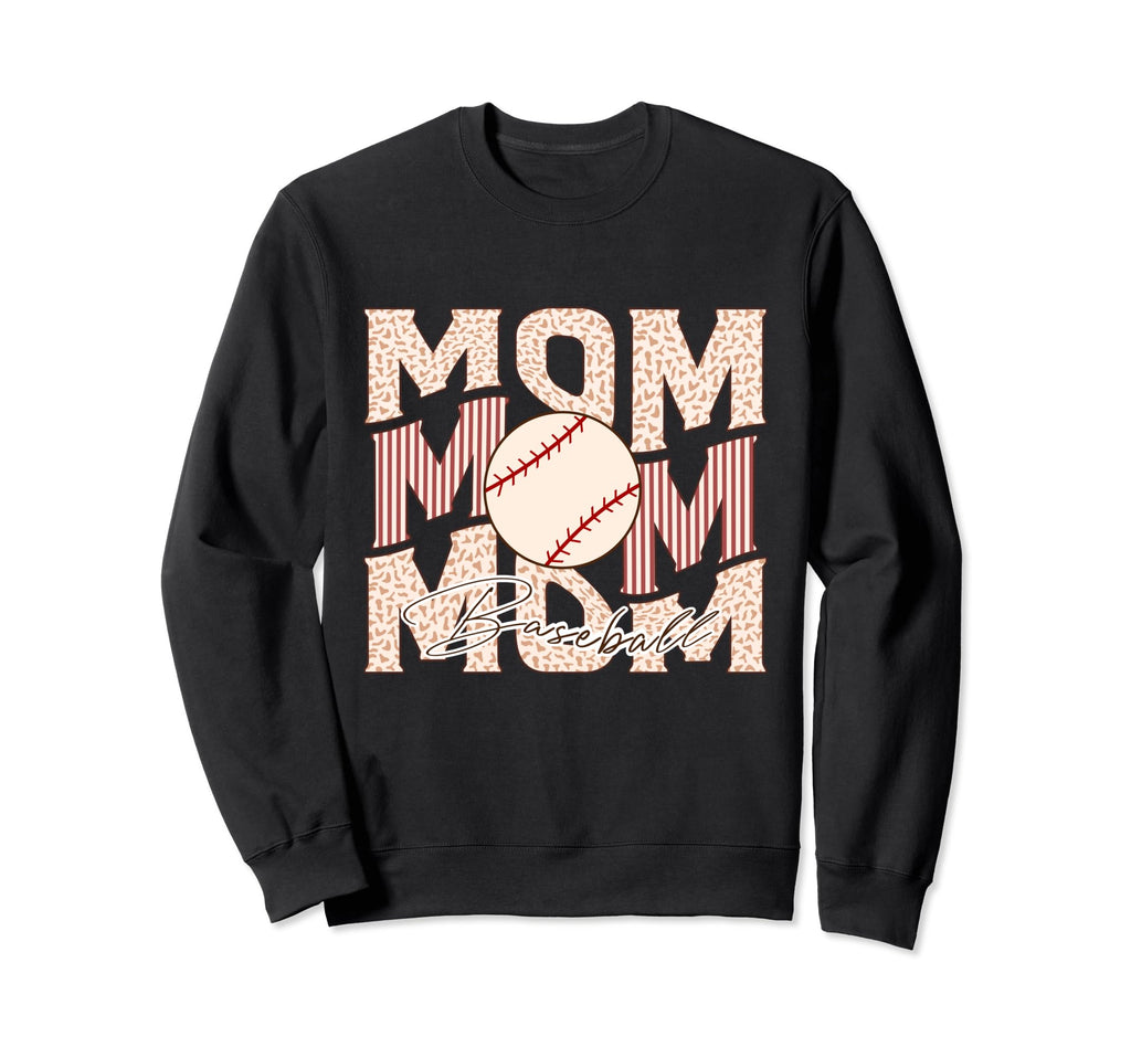 Womens Baseball Mama Distressed Sweatshirt - Streetwear Style Men Women - T-Shirt, Sweatshirt, Hoodie