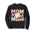 Womens Baseball Mama Distressed Sweatshirt - Streetwear Style Men Women - T-Shirt, Sweatshirt, Hoodie