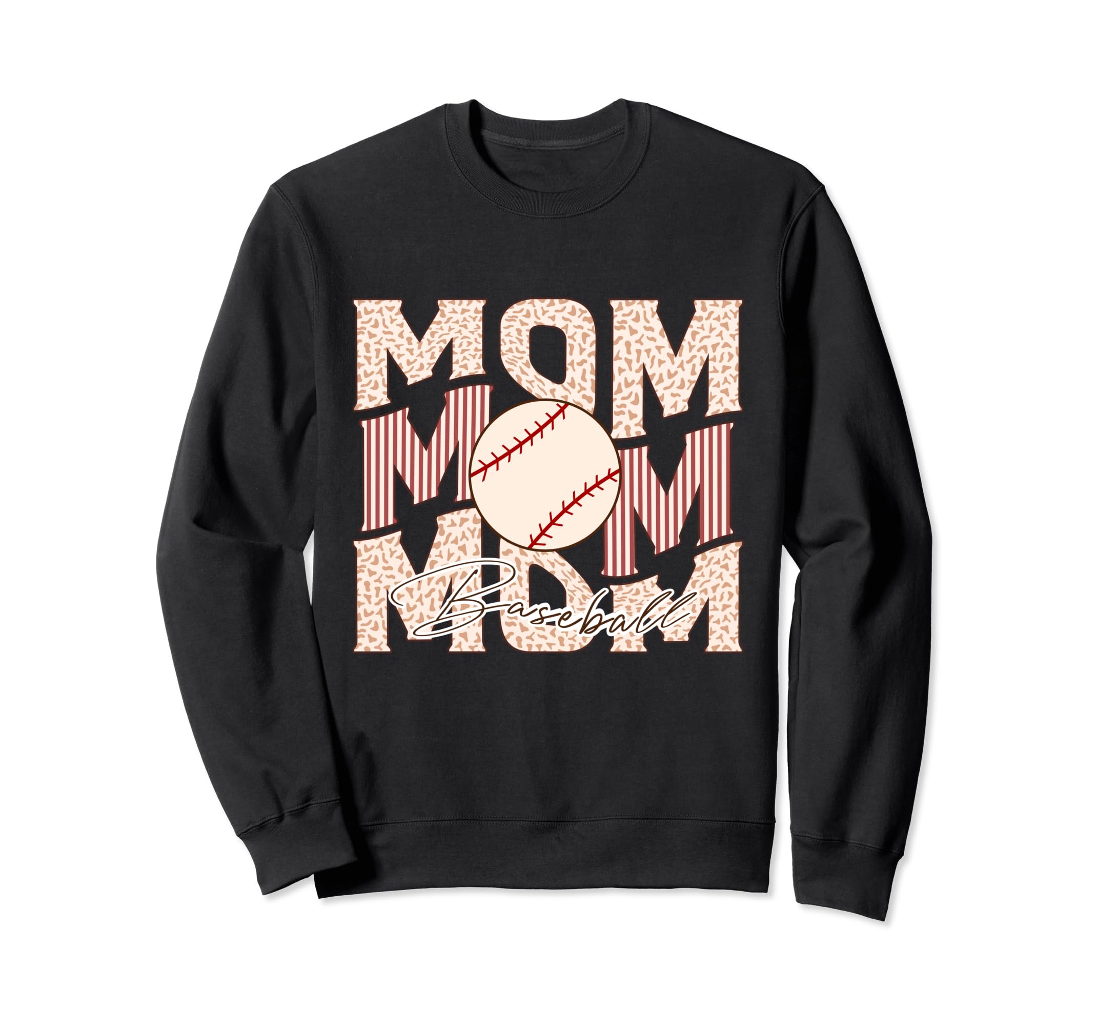 Womens Baseball Mama Distressed Sweatshirt - Streetwear Style Men Women - T-Shirt, Sweatshirt, Hoodie