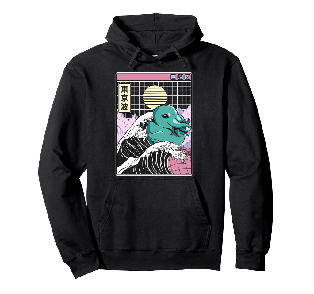 Sea Monster Rubber Duck Kanagawa Wave Hoodie - Novelty Apparel Men Women - T-Shirt, Sweatshirt, Hoodie
