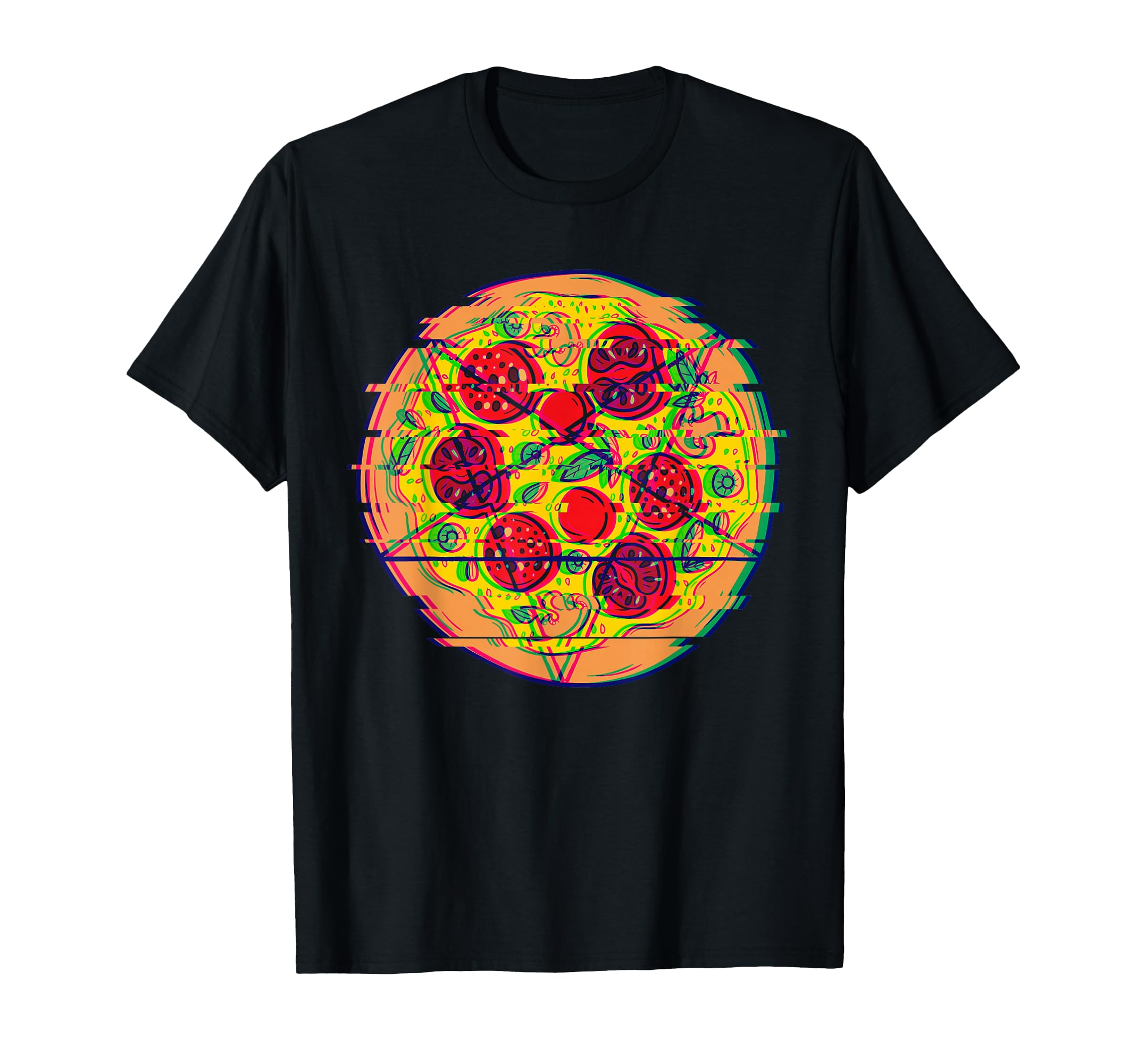 Pizza Pentagram Occult Vaporwave T-Shirt - Streetwear Style for Adults - T-Shirt, Sweatshirt, Hoodie