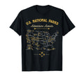 63 National Parks Map Us Park Camping T-Shirt - Fun Novelty Design Unisex - T-Shirt, Sweatshirt, Hoodie