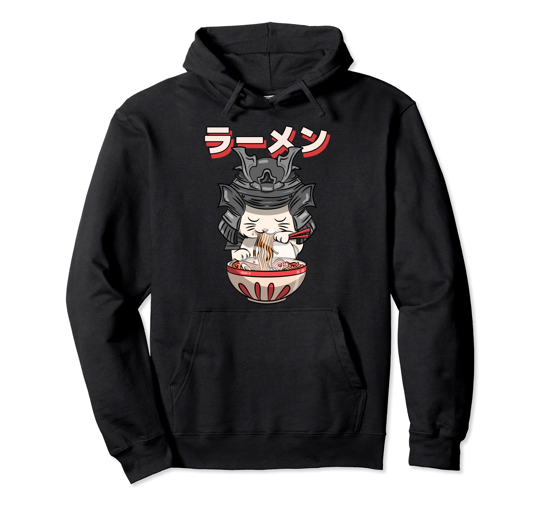 Cat Ramen Japanese Kitty Kawaii Hoodie - Fun Novelty Design for Adults - T-Shirt, Sweatshirt, Hoodie