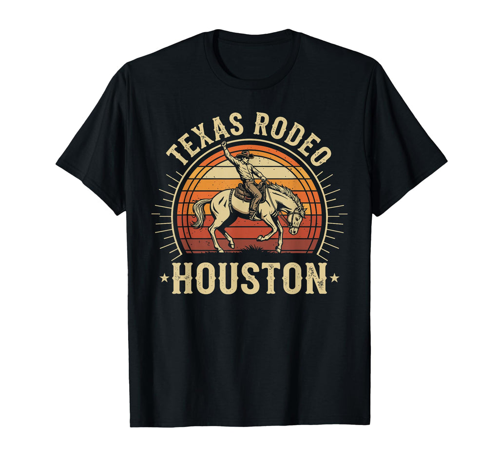 Houston Texas Rodeo Western Cowboy T-Shirt - Graphic Print Unisex - T-Shirt, Sweatshirt, Hoodie