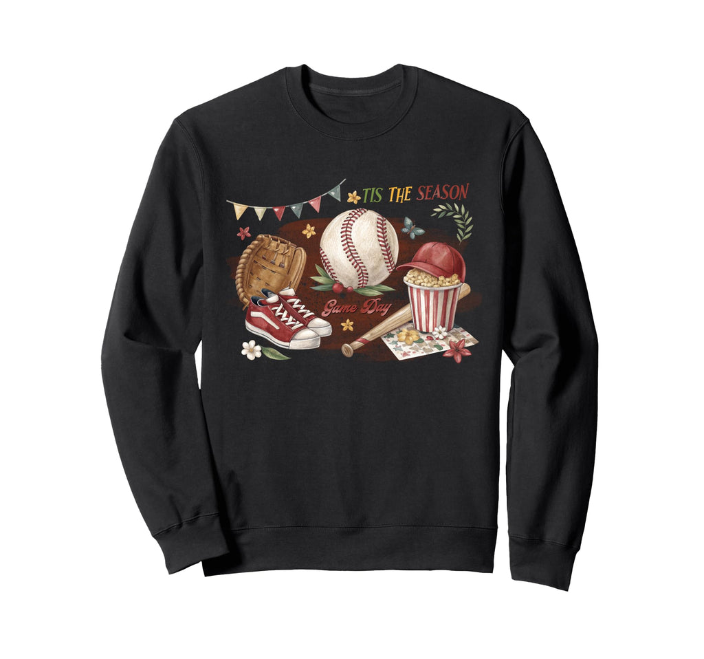 Tis Season Baseball Gameday Cheer Mom Sweatshirt - Streetwear Style Unisex - T-Shirt, Sweatshirt, Hoodie
