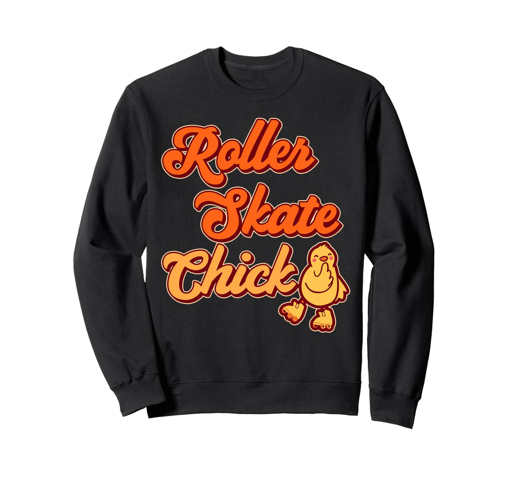 Roller Skating Skate 1970S Chicken Sweatshirt - Minimalist Print Unisex - T-Shirt, Sweatshirt, Hoodie
