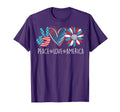Peace Love America Daisy 4Th July T-Shirt - Novelty Apparel Unisex - T-Shirt, Sweatshirt, Hoodie