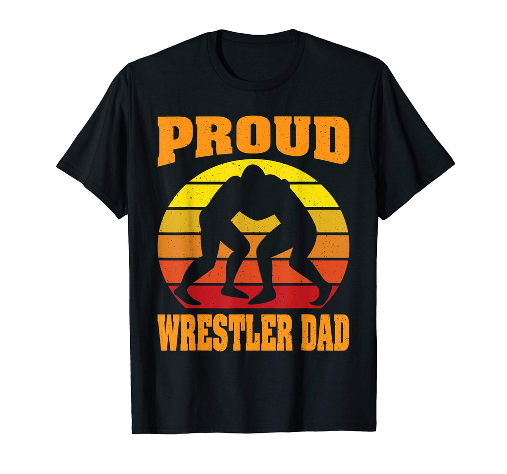 Proud Wrestler Dad Sunset Wrestling T-Shirt - Casual Everyday Wear Unisex - T-Shirt, Sweatshirt, Hoodie