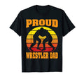 Proud Wrestler Dad Sunset Wrestling T-Shirt - Casual Everyday Wear Unisex - T-Shirt, Sweatshirt, Hoodie