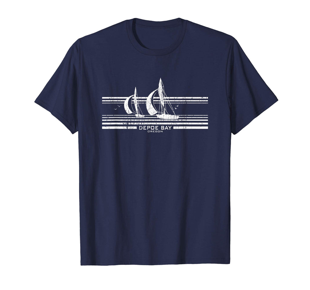 Depoe Bay Or Sailboat 70S T-Shirt - Novelty Apparel for Adults - T-Shirt, Sweatshirt, Hoodie