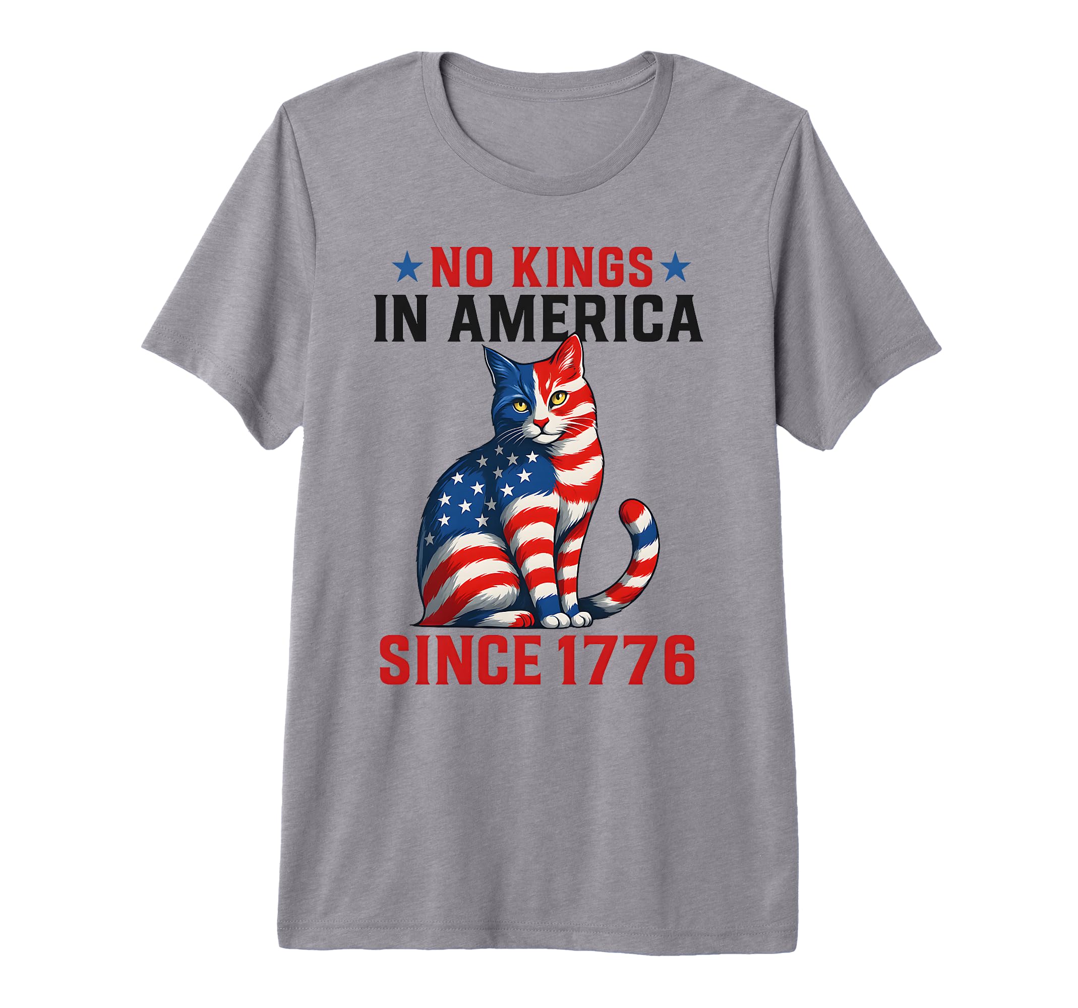 No Kings America Since 1776 Distressed T-Shirt - Fun Novelty Design Unisex - T-Shirt, Sweatshirt, Hoodie