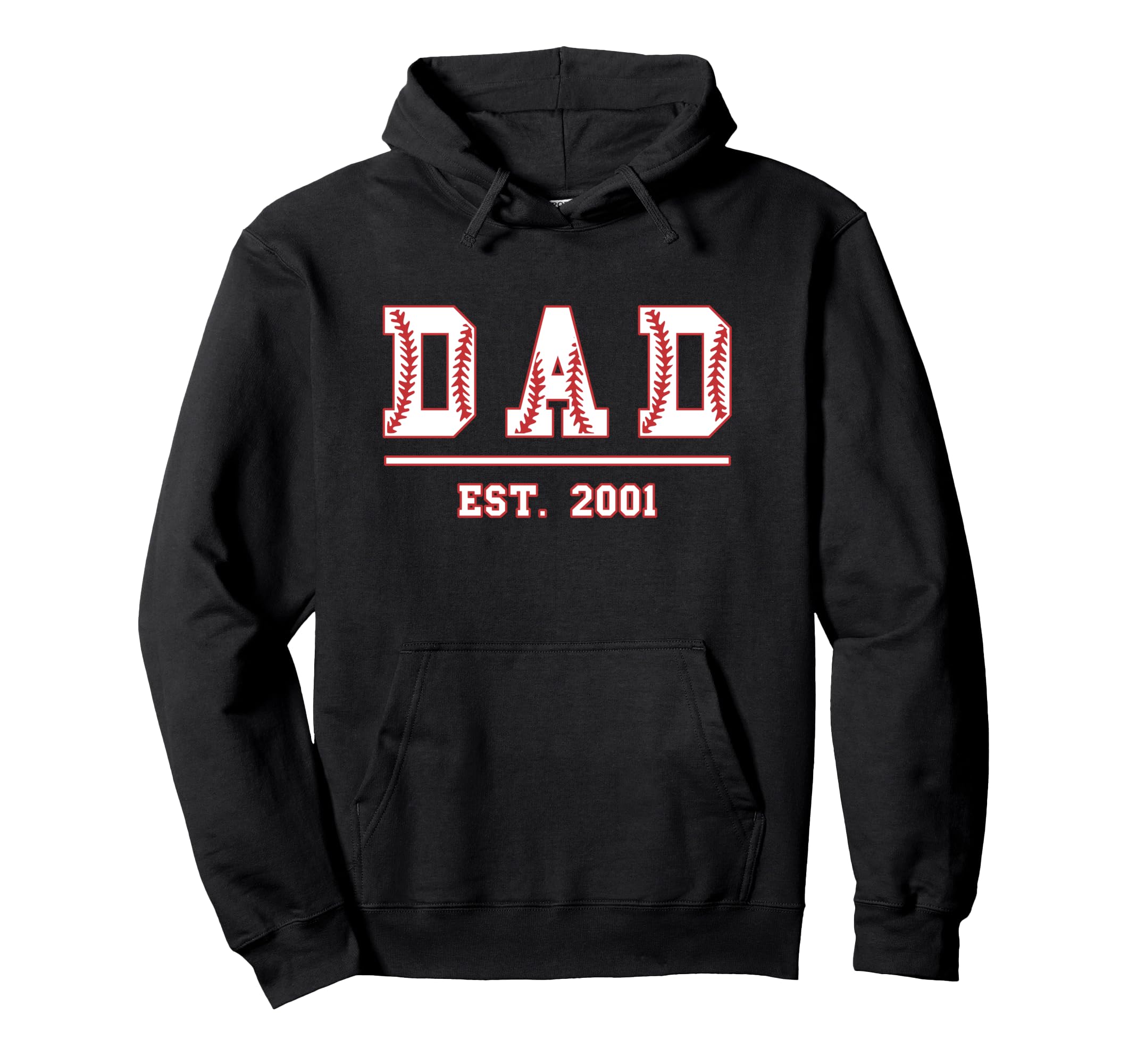 Dad Est 2001 Funny Sports Year Hoodie - Custom Art Print Men Women - T-Shirt, Sweatshirt, Hoodie