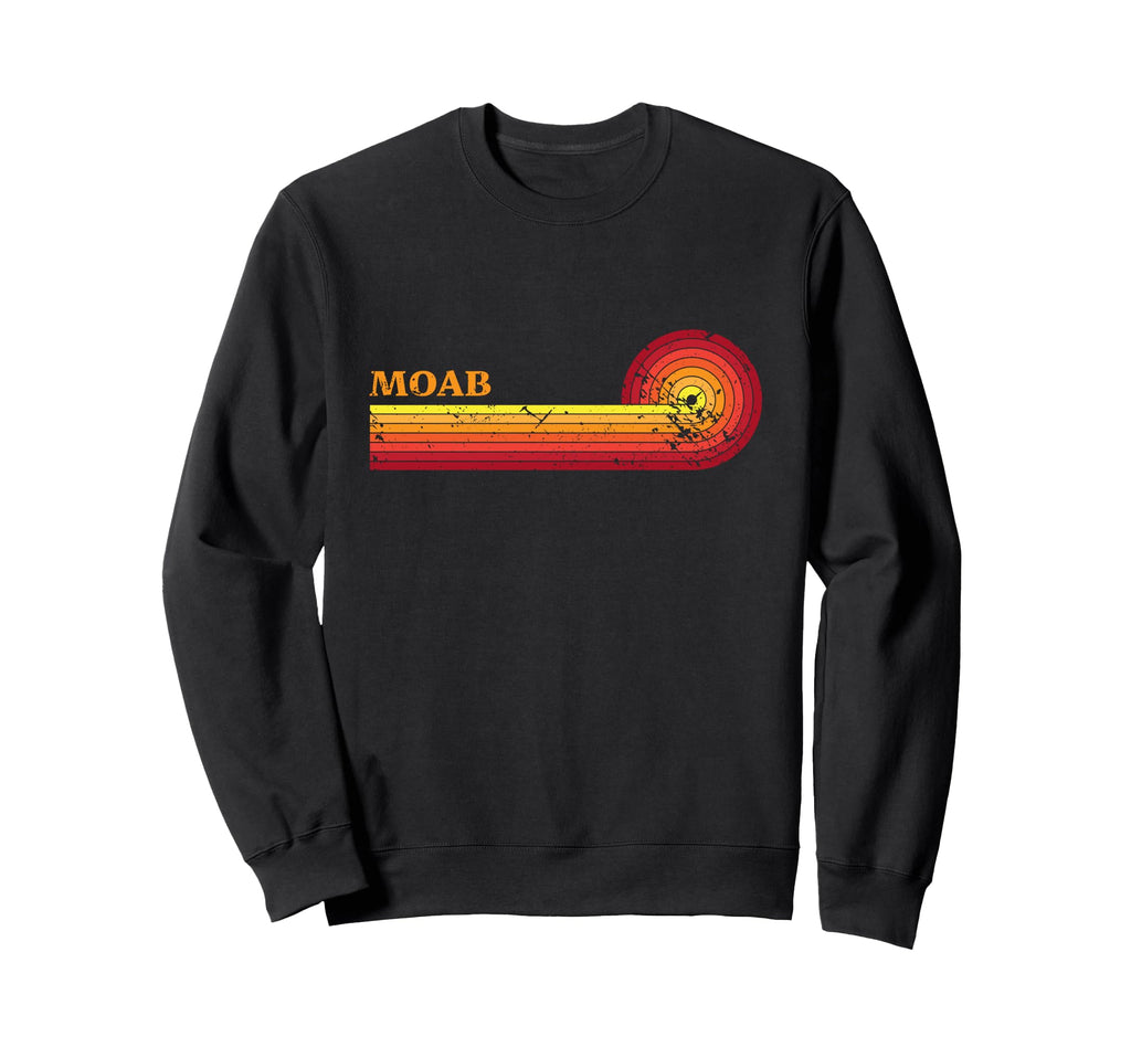 Moab Utah Horizontal Distressed Sweatshirt - Streetwear Style for Adults - T-Shirt, Sweatshirt, Hoodie