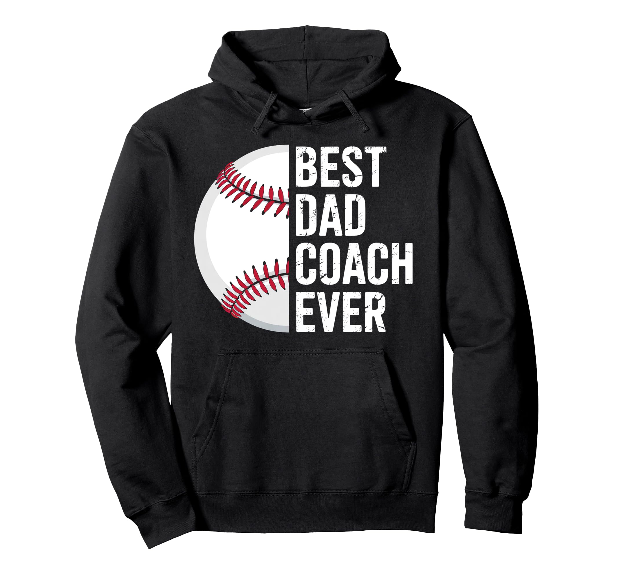 Best Baseball Dad Coach Ever Father Hoodie - Minimalist Print Men Women - T-Shirt, Sweatshirt, Hoodie