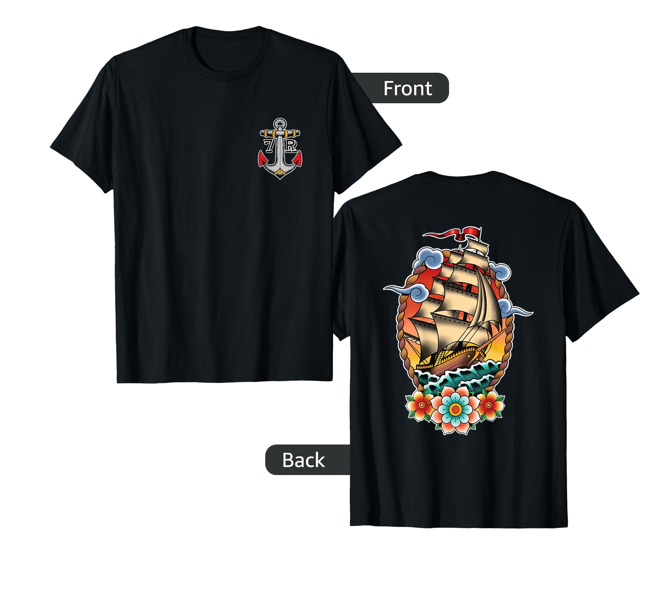 Old School American Traditional Tattoo T-Shirt - Unique Graphic Unisex - T-Shirt, Sweatshirt, Hoodie