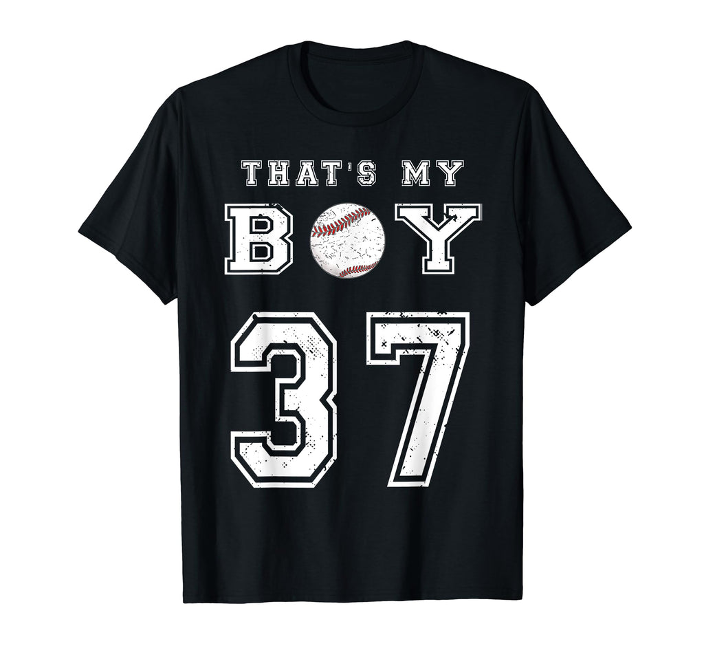 Thats My Baseball 37 Jersey Number Mom T-Shirt - Graphic Print Men Women - T-Shirt, Sweatshirt, Hoodie