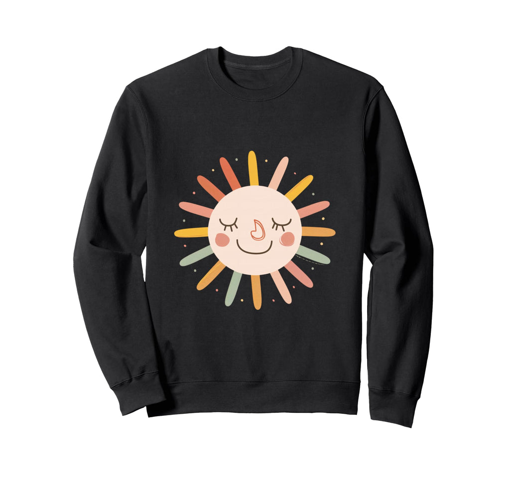 Sun 70S Rainbow Art Boho Boho Sun Sweatshirt - Unique Graphic for Adults - T-Shirt, Sweatshirt, Hoodie