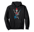 Funny Skeleton Playing Guitar Usa Hoodie - Minimalist Print Men Women - T-Shirt, Sweatshirt, Hoodie