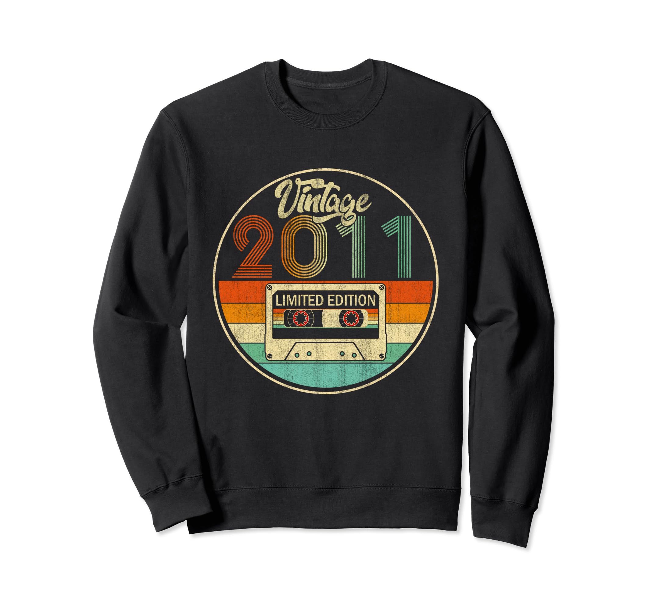2011 Funny 14Th Birthday Cassette Sweatshirt - Aesthetic Graphic Men Women - T-Shirt, Sweatshirt, Hoodie