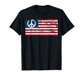 Distressed American Usa Flag Peace Sign T-Shirt - Trendy Graphic for Adults - T-Shirt, Sweatshirt, Hoodie