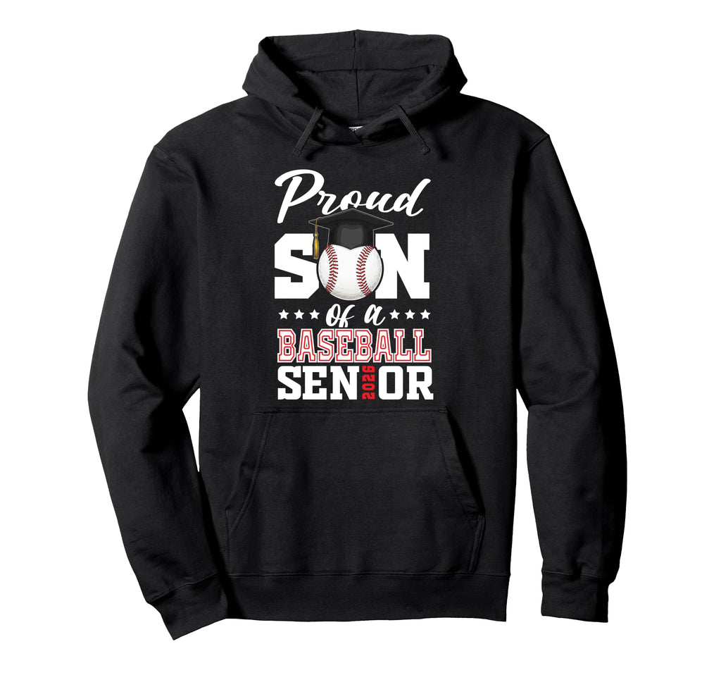Proud Son Baseball Senior 2026 Graduation Hoodie - Custom Art Print Unisex - T-Shirt, Sweatshirt, Hoodie