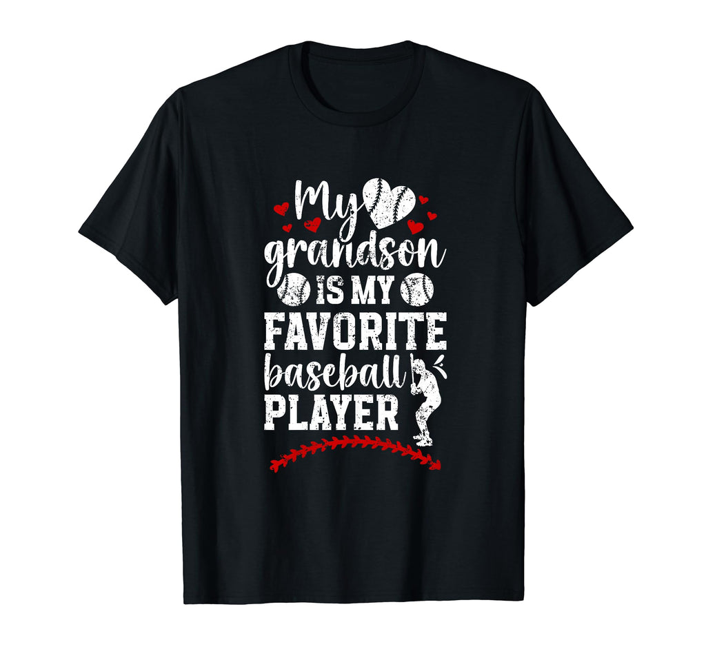 My Grandson Baseball Grandma T-Shirt - Casual Everyday Wear Unisex - T-Shirt, Sweatshirt, Hoodie