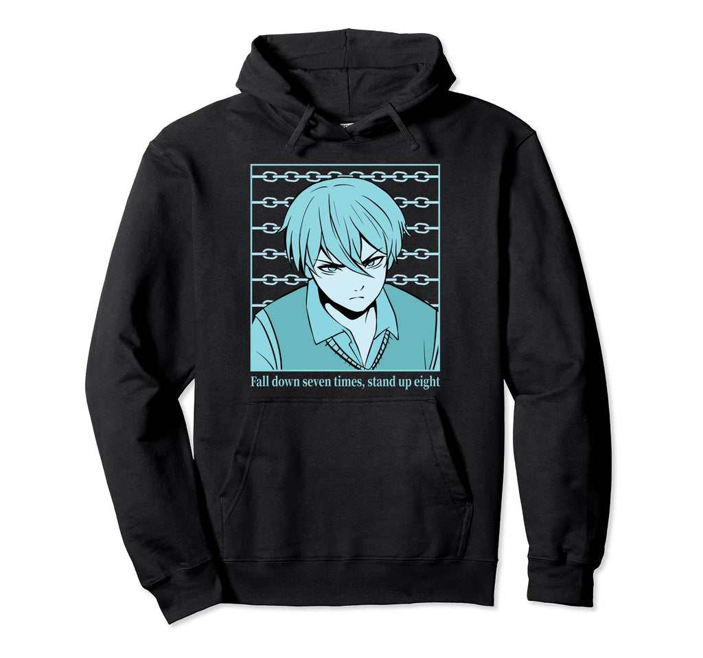 Fall Down Get Back Up Anime Hoodie - Casual Everyday Wear for Adults - T-Shirt, Sweatshirt, Hoodie