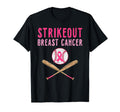 Strike Out Breast Cancer Awareness T-Shirt - Fun Novelty Design Men Women - T-Shirt, Sweatshirt, Hoodie