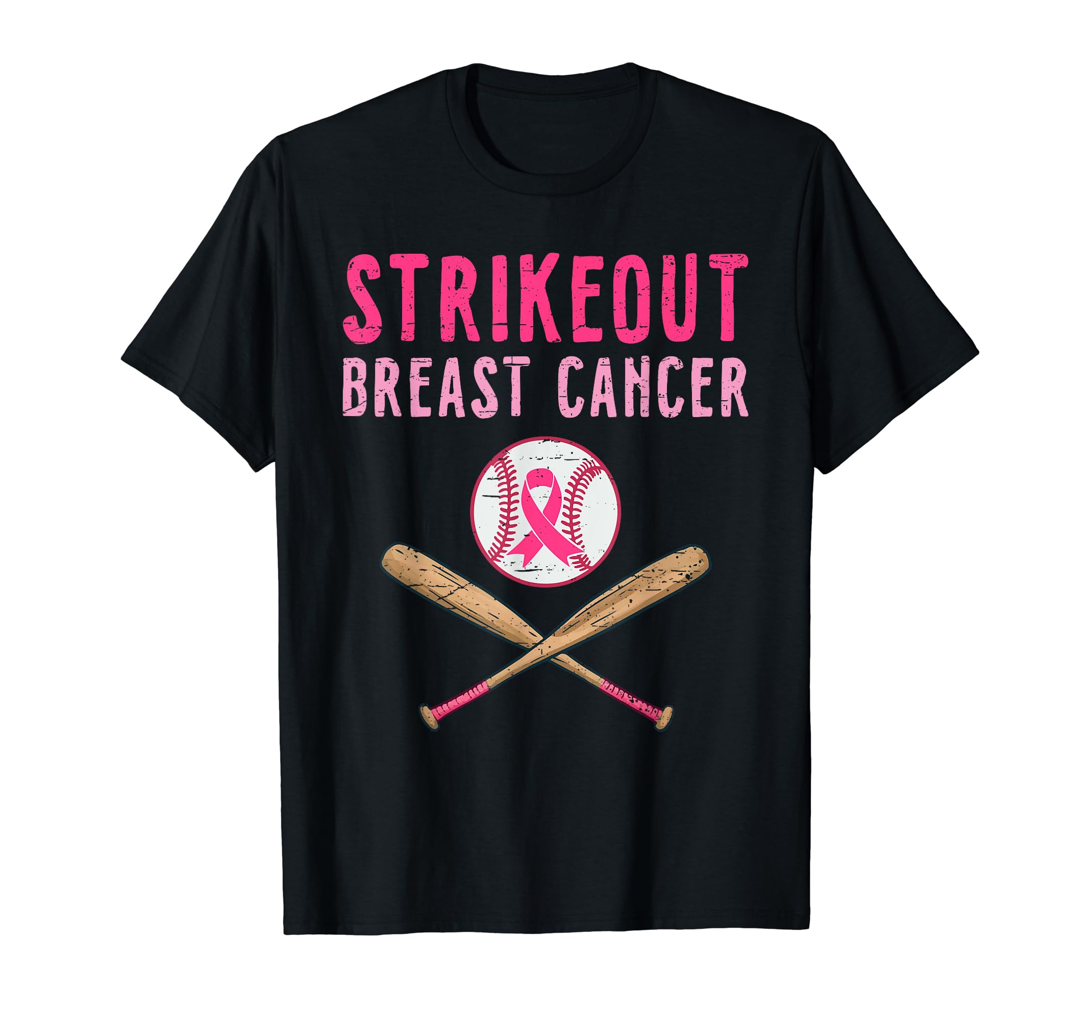 Strike Out Breast Cancer Awareness T-Shirt - Fun Novelty Design Men Women - T-Shirt, Sweatshirt, Hoodie