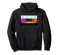 80S Music Cassette Tape Hoodie - Novelty Apparel for Adults - T-Shirt, Sweatshirt, Hoodie