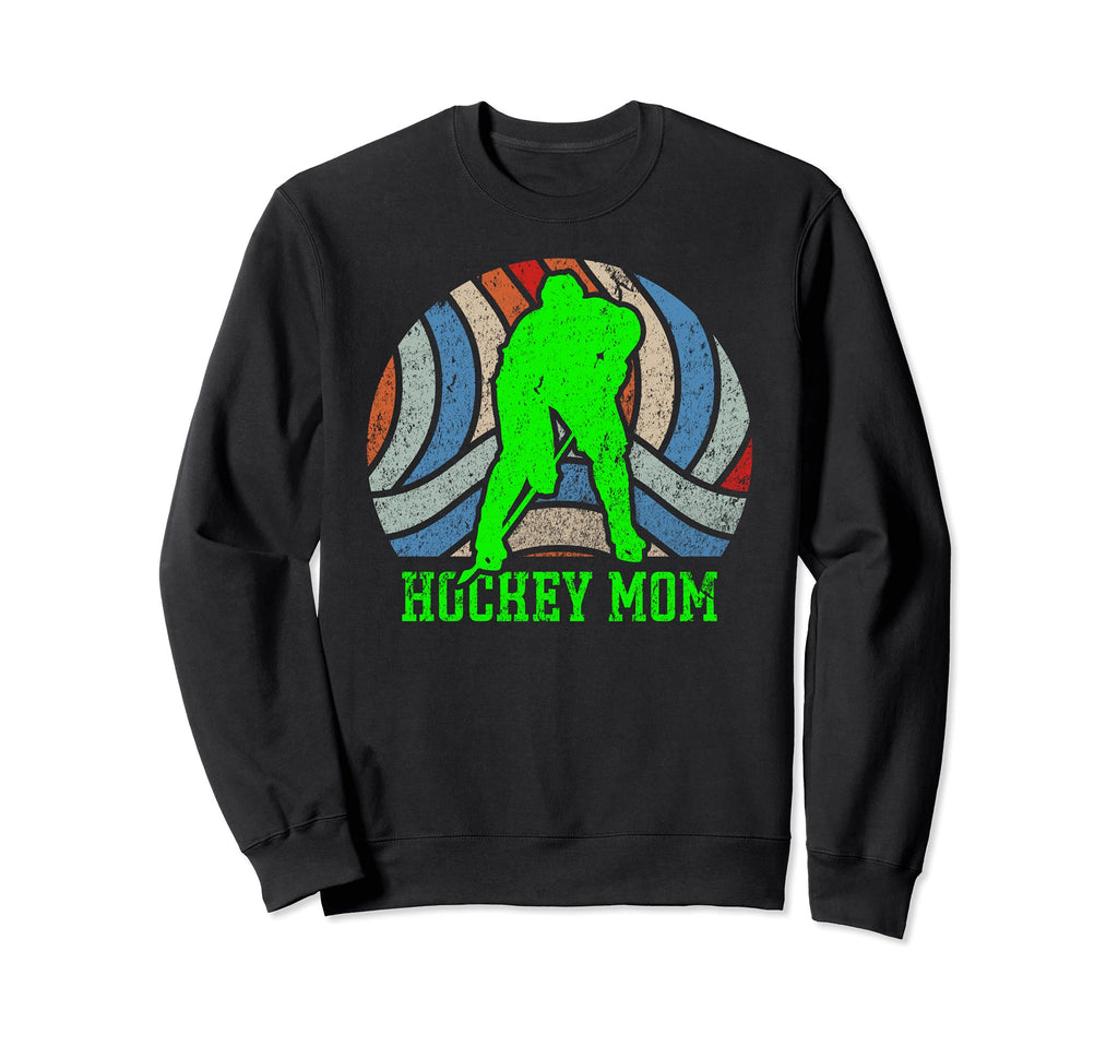 Distressed Hockey Mom Sweatshirt - Graphic Print Men Women - T-Shirt, Sweatshirt, Hoodie