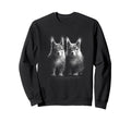 Twin Squirrels Black And White Sweatshirt - Fun Novelty Design Unisex - T-Shirt, Sweatshirt, Hoodie