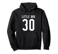 Number 30 Little Bro Biggest Fan Football Hoodie - Unique Graphic Unisex - T-Shirt, Sweatshirt, Hoodie
