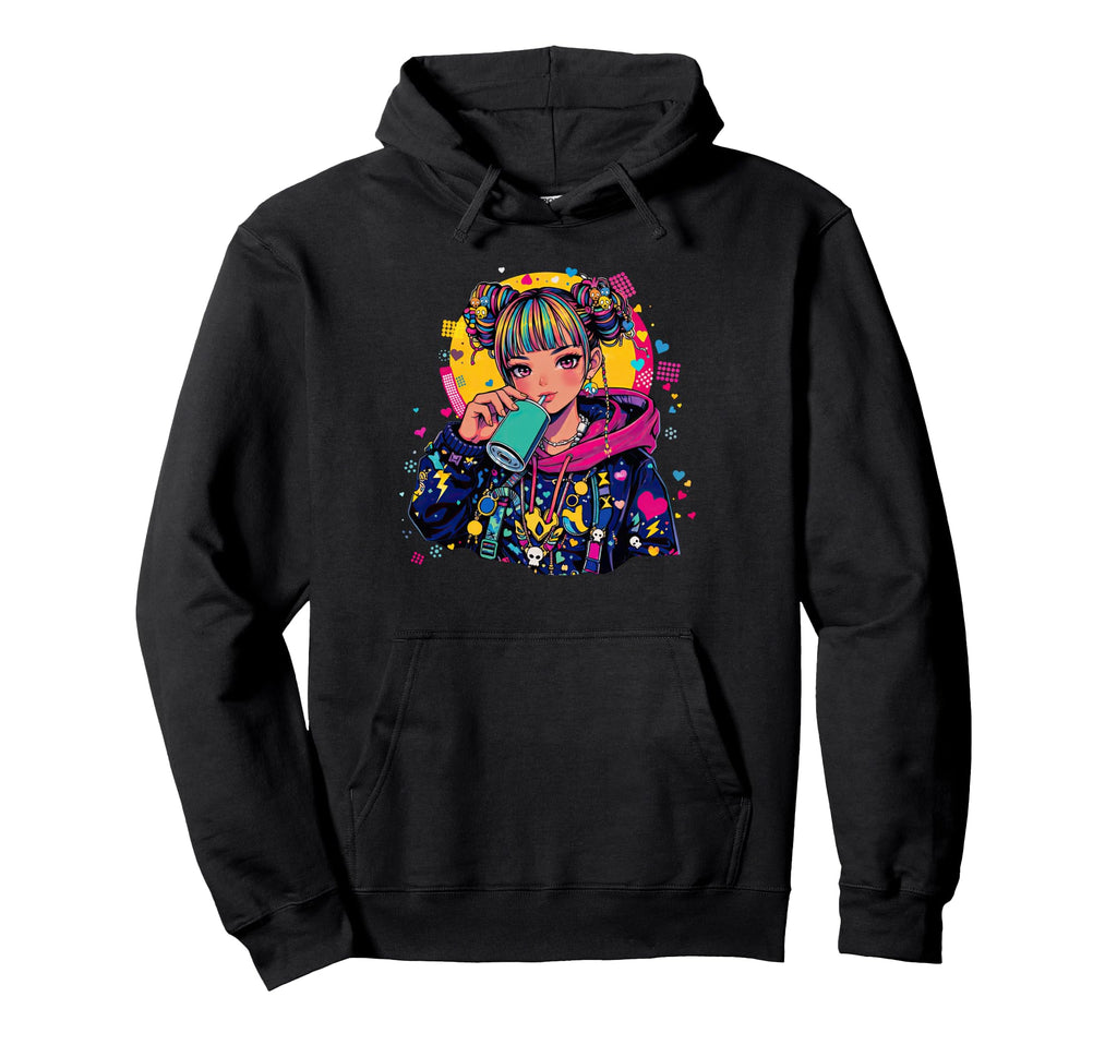 Y2K Decora Aesthetic Kawaii Anime Hoodie - Fun Novelty Design Men Women - T-Shirt, Sweatshirt, Hoodie