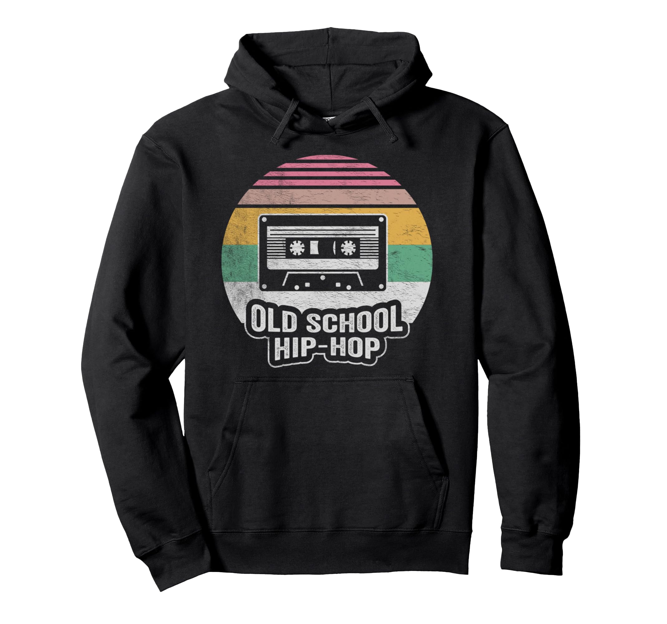 Old School Hip Hop Cassette Tape Sunset Hoodie - Unique Graphic Unisex - T-Shirt, Sweatshirt, Hoodie