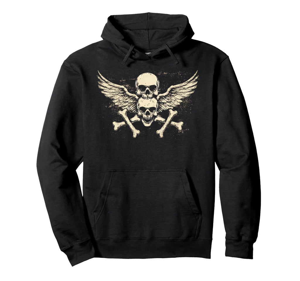 Y2K Grunge Skull Wings Gothic Emo Hoodie - Streetwear Style for Adults - T-Shirt, Sweatshirt, Hoodie