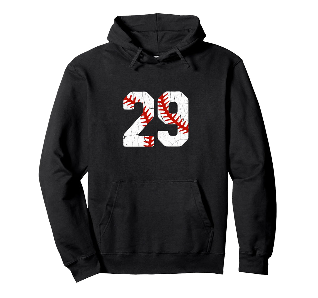 Baseball Player Jersey Number 29 29 Hoodie - Novelty Apparel for Adults - T-Shirt, Sweatshirt, Hoodie
