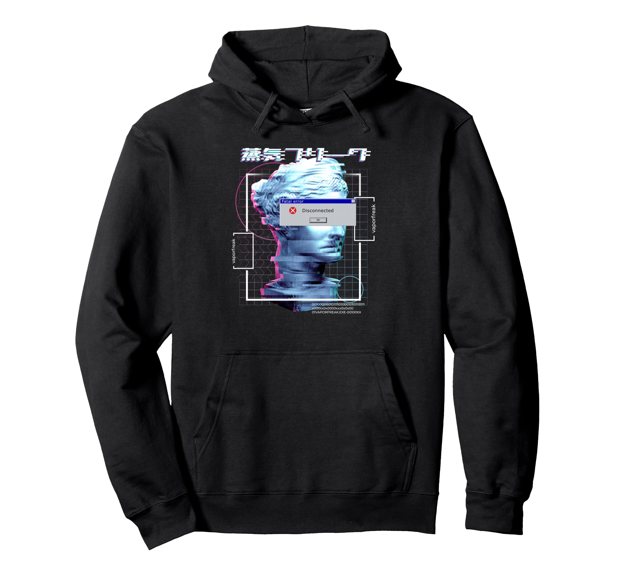 Japanese Aesthetic Fatal Error Hoodie - Novelty Apparel for Adults - T-Shirt, Sweatshirt, Hoodie