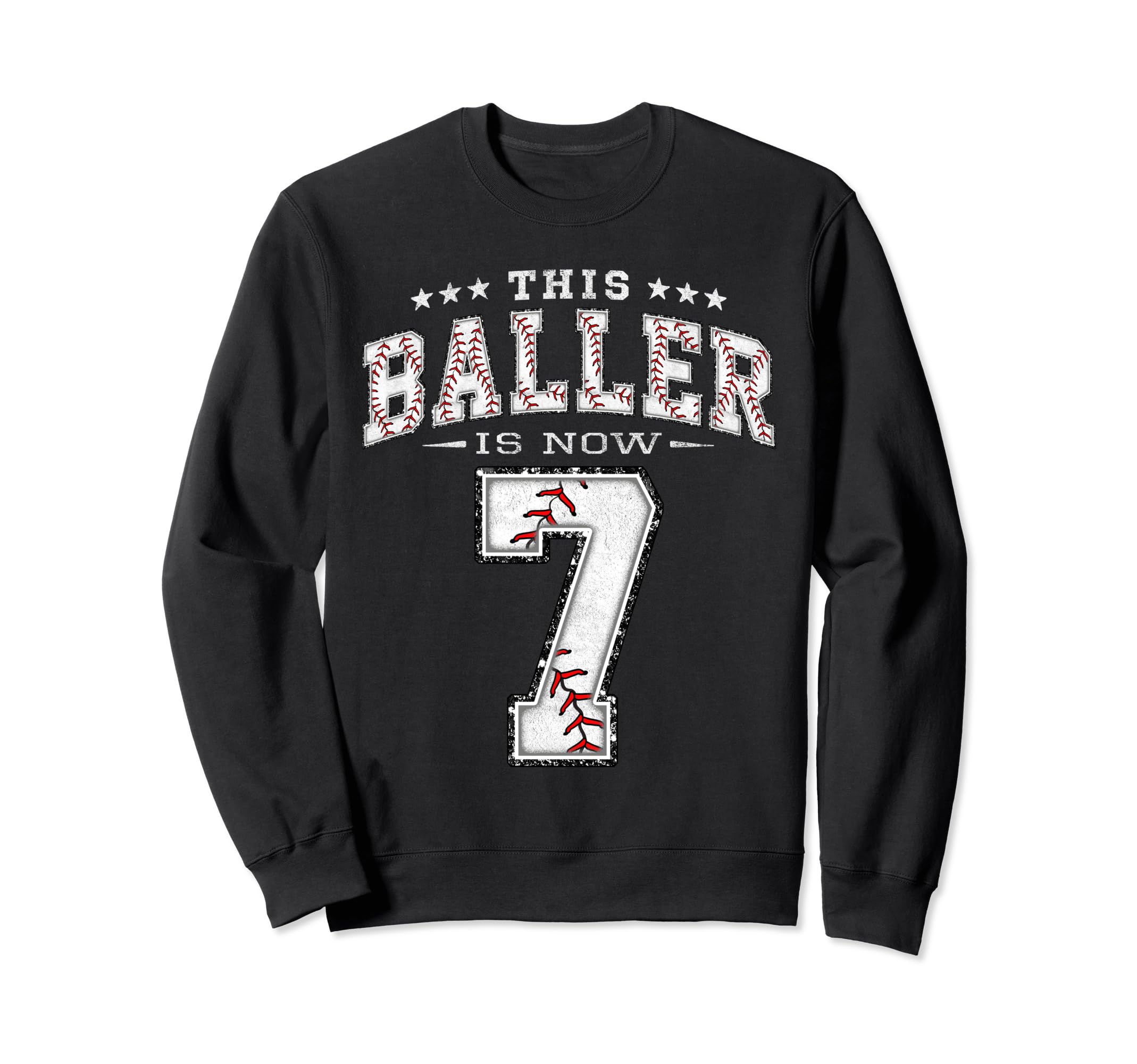 7 Years Old Birthday Baseball Theme Sweatshirt - Unique Graphic for Adults - T-Shirt, Sweatshirt, Hoodie