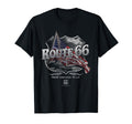 Route 66 Mother Road American Flag T-Shirt - Unique Graphic Unisex - T-Shirt, Sweatshirt, Hoodie