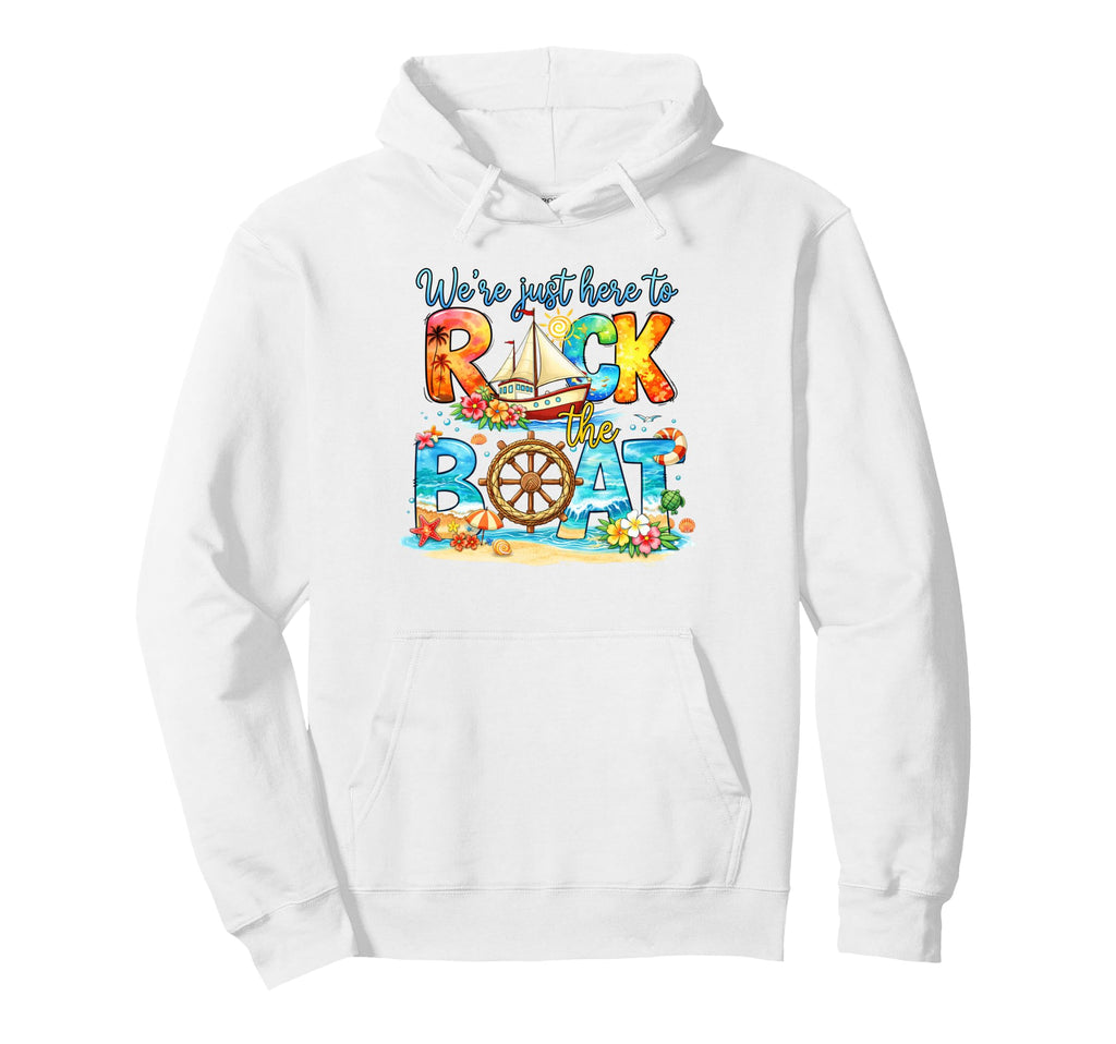 Cruise Trip Cruising Family Were Here Hoodie - Casual Everyday Wear Unisex - T-Shirt, Sweatshirt, Hoodie