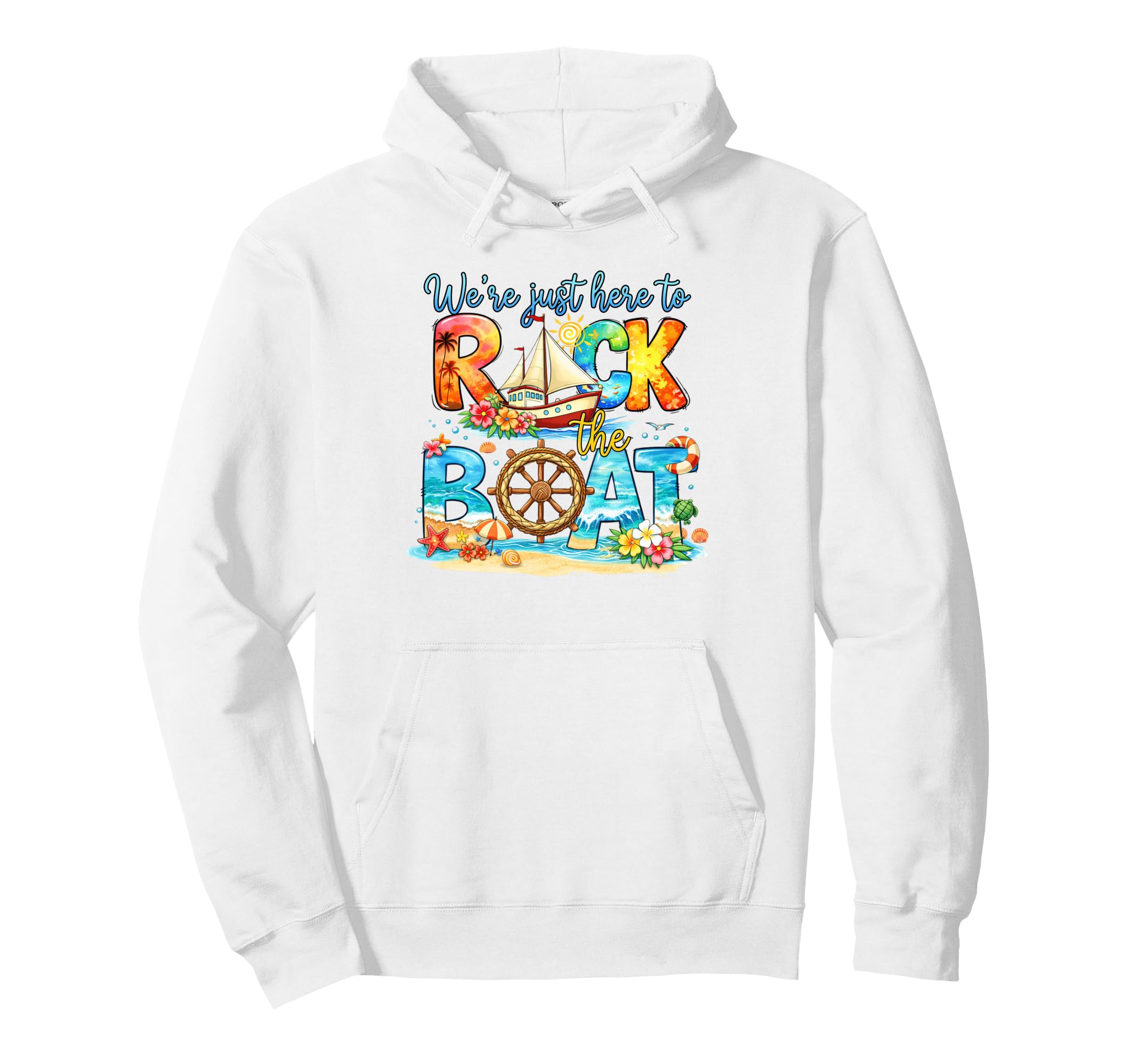 Cruise Trip Cruising Family Were Here Hoodie - Casual Everyday Wear Unisex - T-Shirt, Sweatshirt, Hoodie