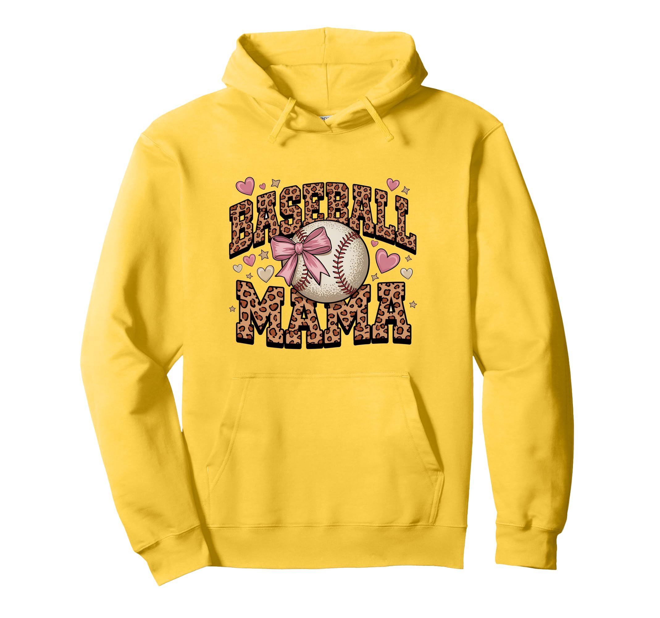 Baseball Mama Leopard Hoodie - Unique Graphic Unisex - T-Shirt, Sweatshirt, Hoodie